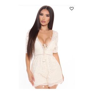 Beach darling romper - cream